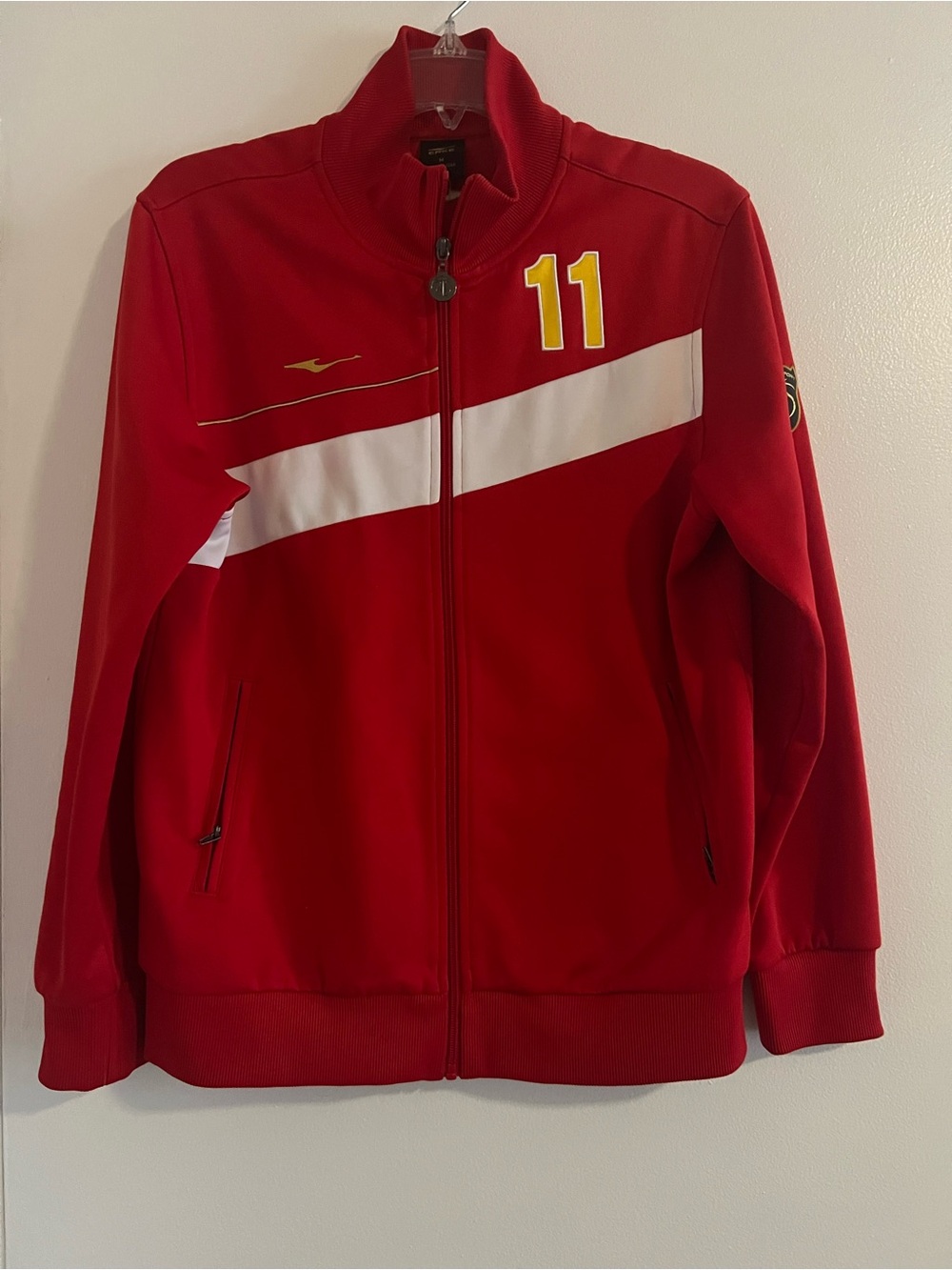 Unisex Track Jacket Full-Zip Athletic with White Stripe
